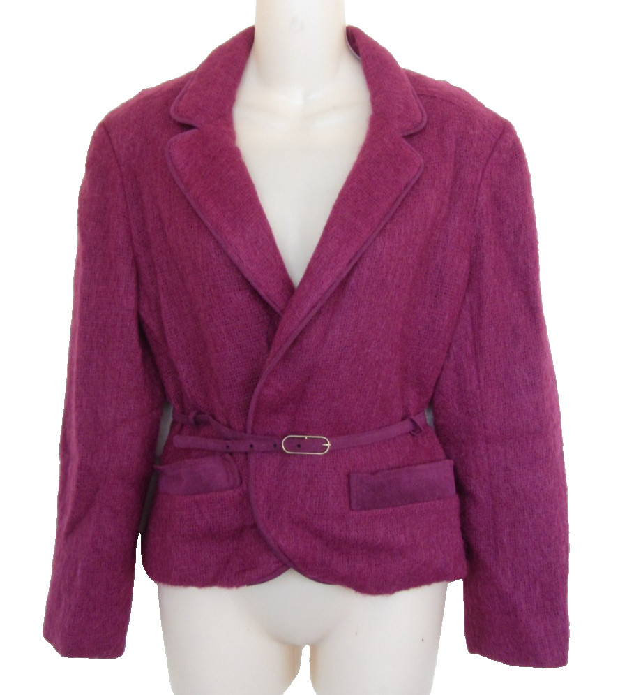 Gino Rossi for WILSON Vintage Union Made ILGWU Fuzzy Purple Blazer