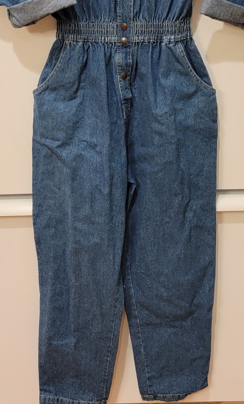 Vintage DREAMS Ideas Apparel NOS JUMPSUIT Denim WOMEN’S ROMPER Size LARGE