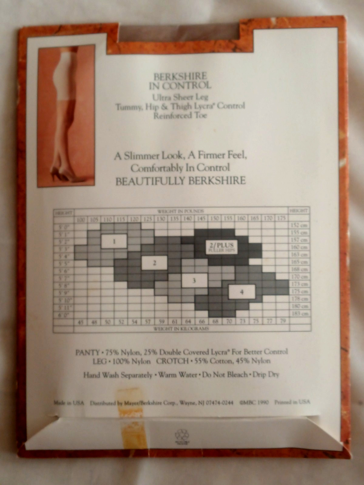 Berkshire In Control Pantyhose Stone Size 2 Style 4810 Ultra Sheer Hip & Thigh