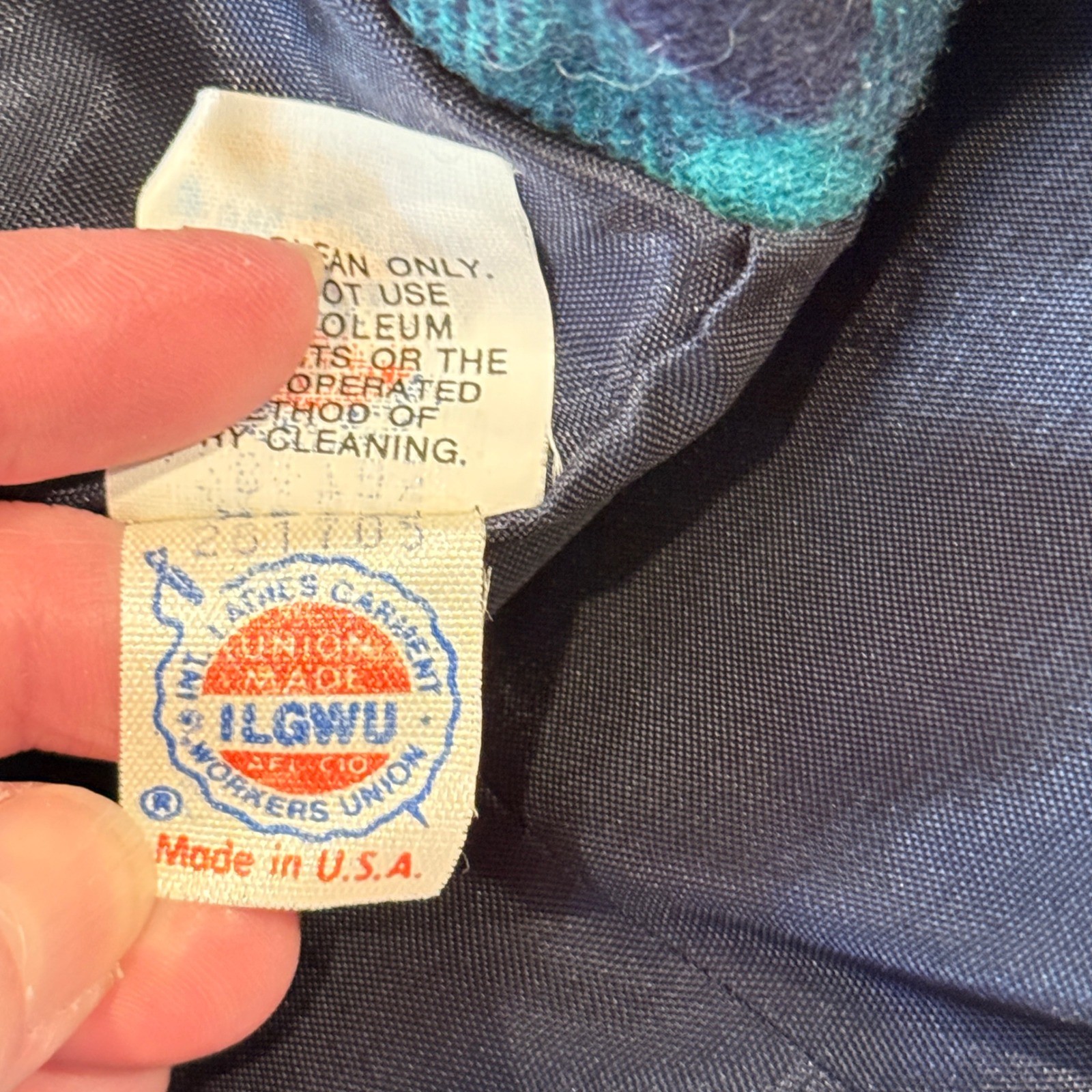 Vintage 80s Plaid Wool Blend Blazer – Teal Green Navy Pink – Petite Size 10