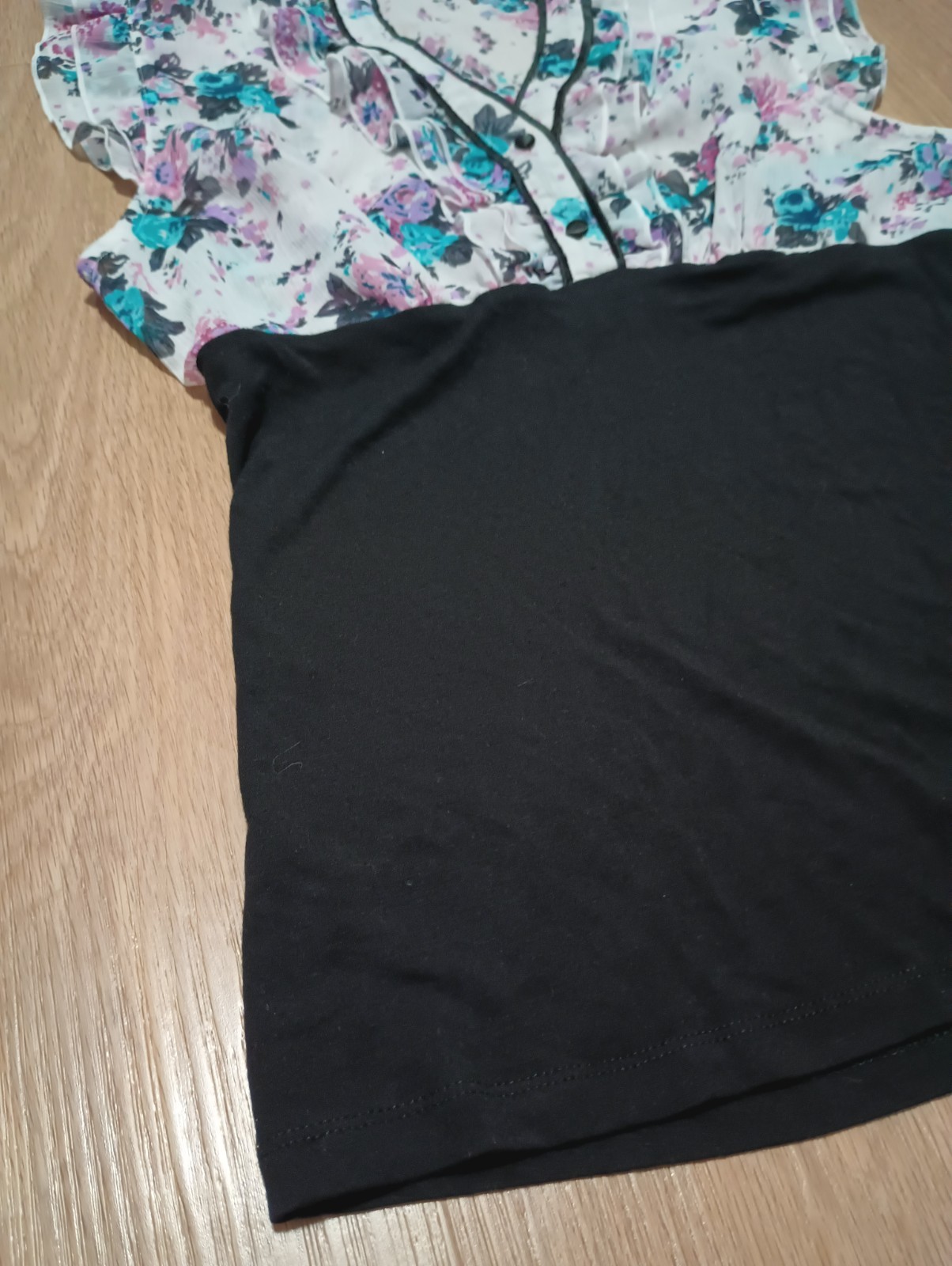 Vtg Y2K FOREVER 21 Sheer Tube Ruffle Tux Mandarin Collar Top M
