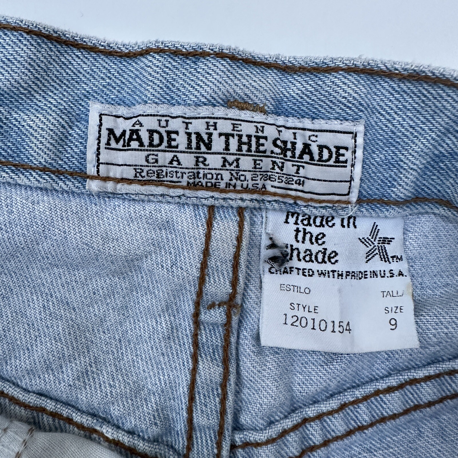 Made in the Shade Womens Blue Denim Cut Off Jean Shorts Size 9 Casual Beach