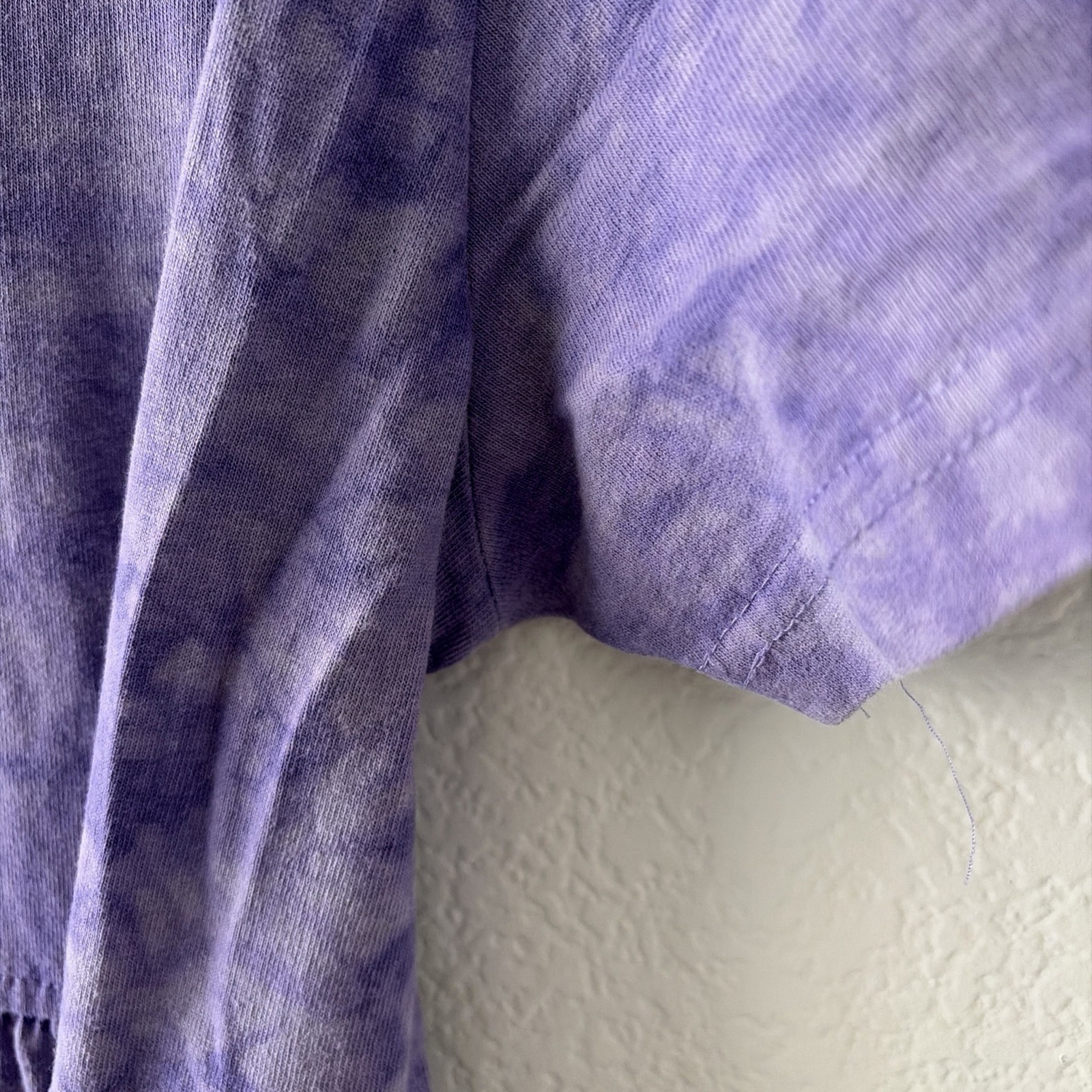 Vintage Cactus Bay by Lynée Tie-Dye Purple Flower Long Maxi T-Shirt Dress Size M
