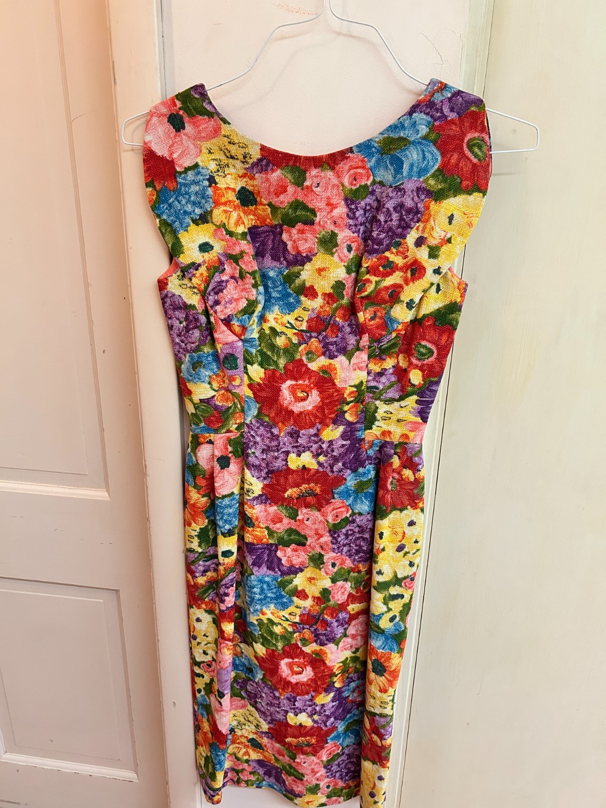 Vintage Edward Abbott Of New York 1960’s Colorful Midi dress Pre-Owned