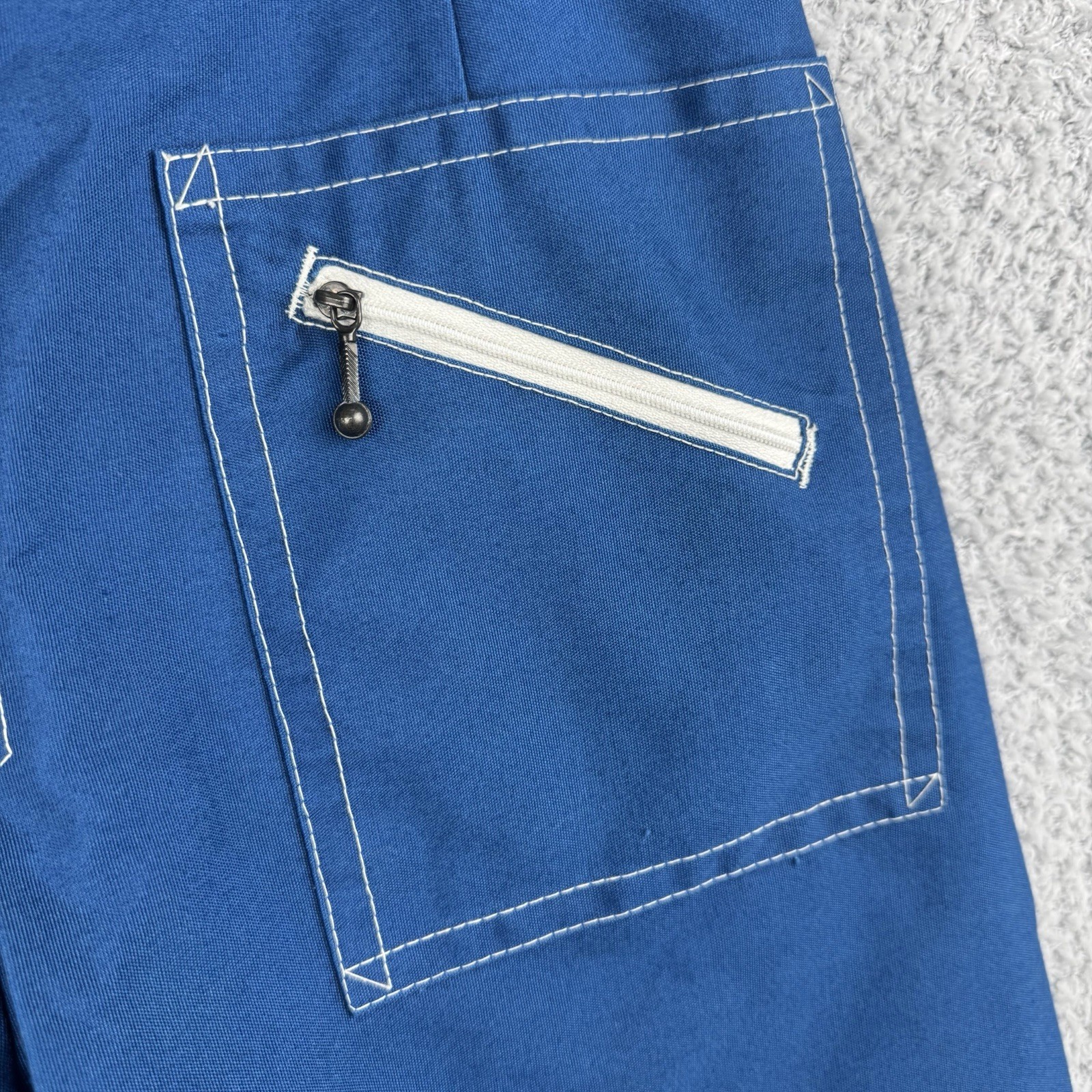 Vintage 60s Women’s Scooter Skort Shorts Blue Pockets Size 12