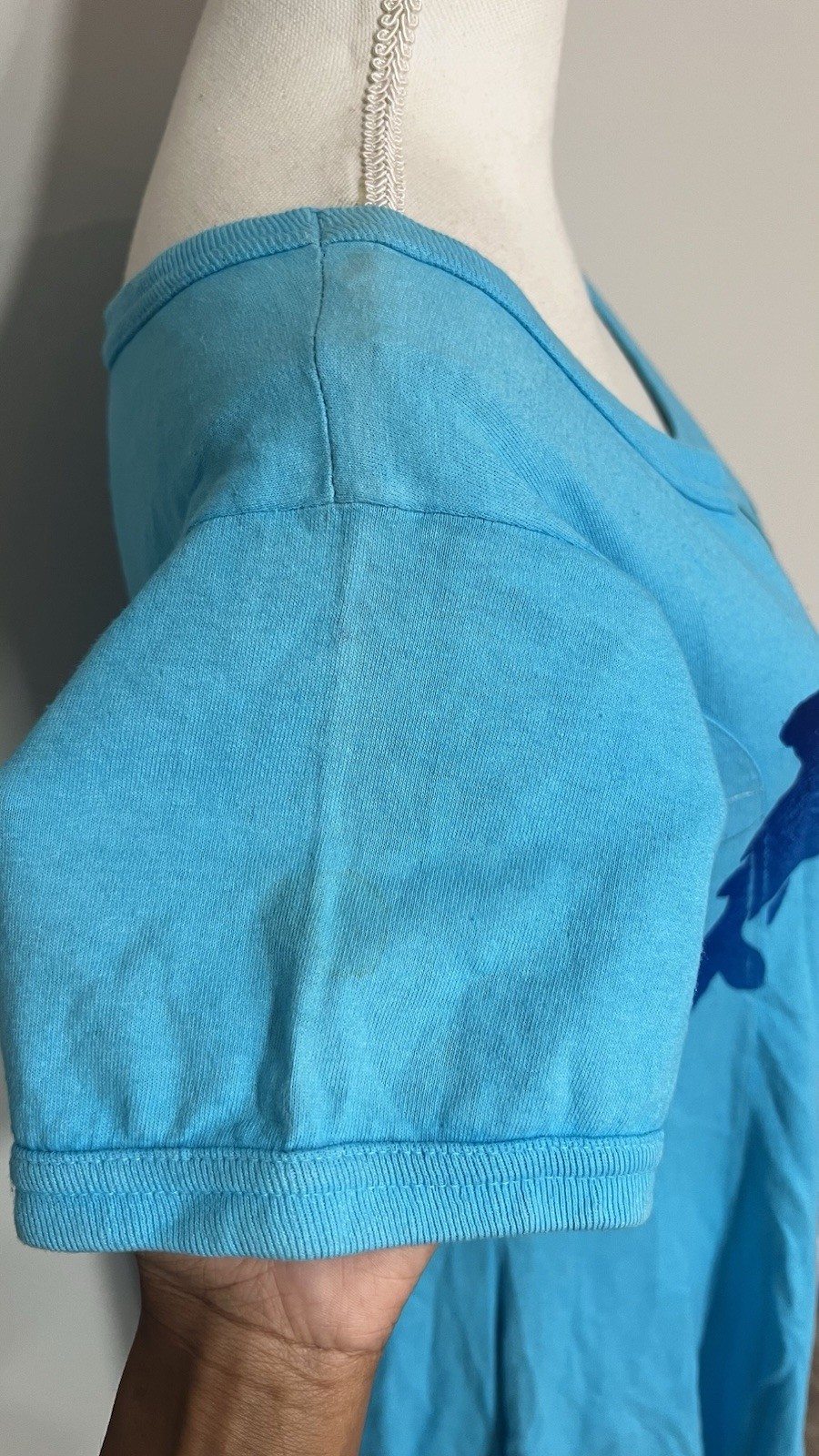 Rare Vintage 1980s Banana Boat Turquoise Dolphin and Fish Block Print Dress