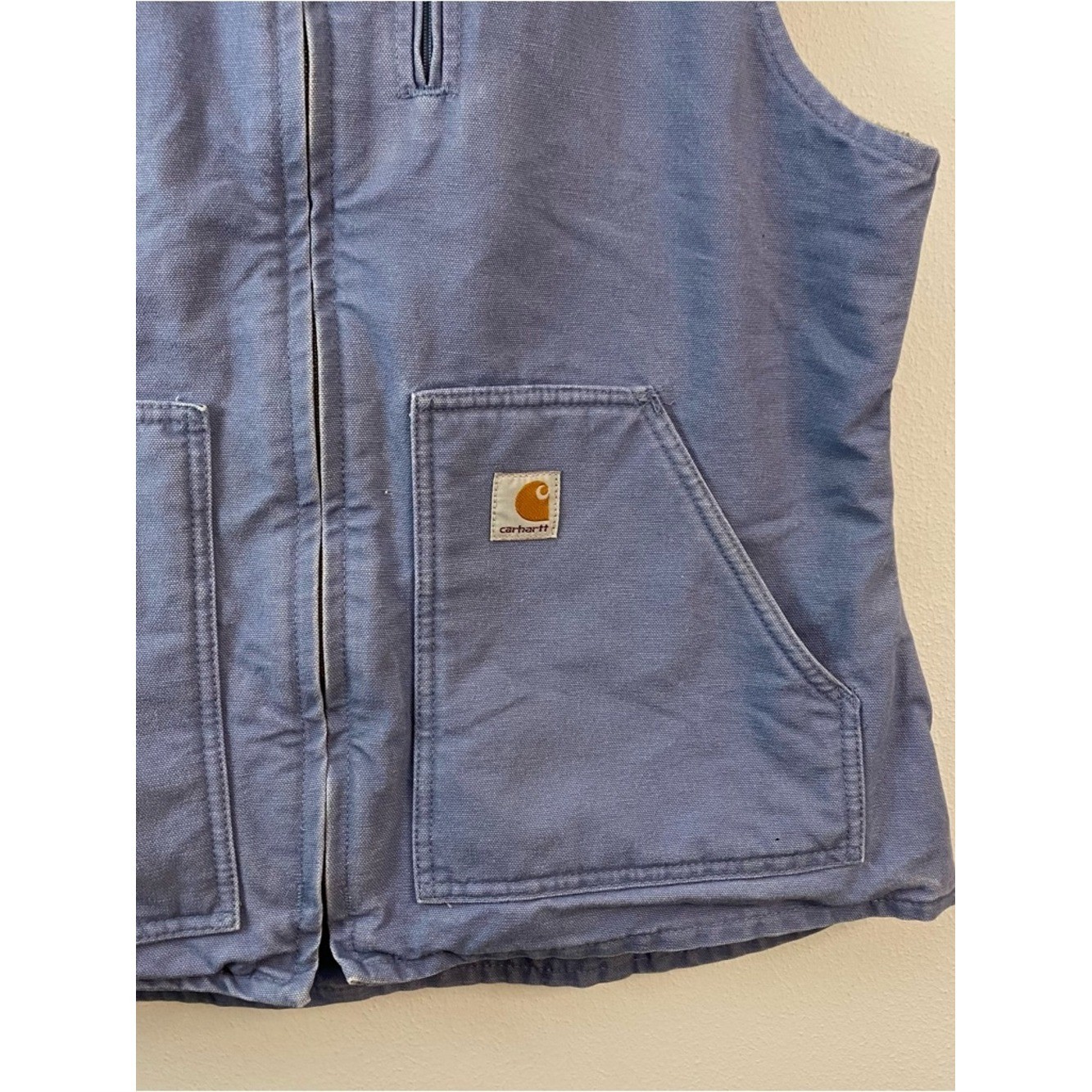 Carhartt Vest WV001 CUB Womens Blue Sherpa Mock Neck Country Vintage Y2K Large