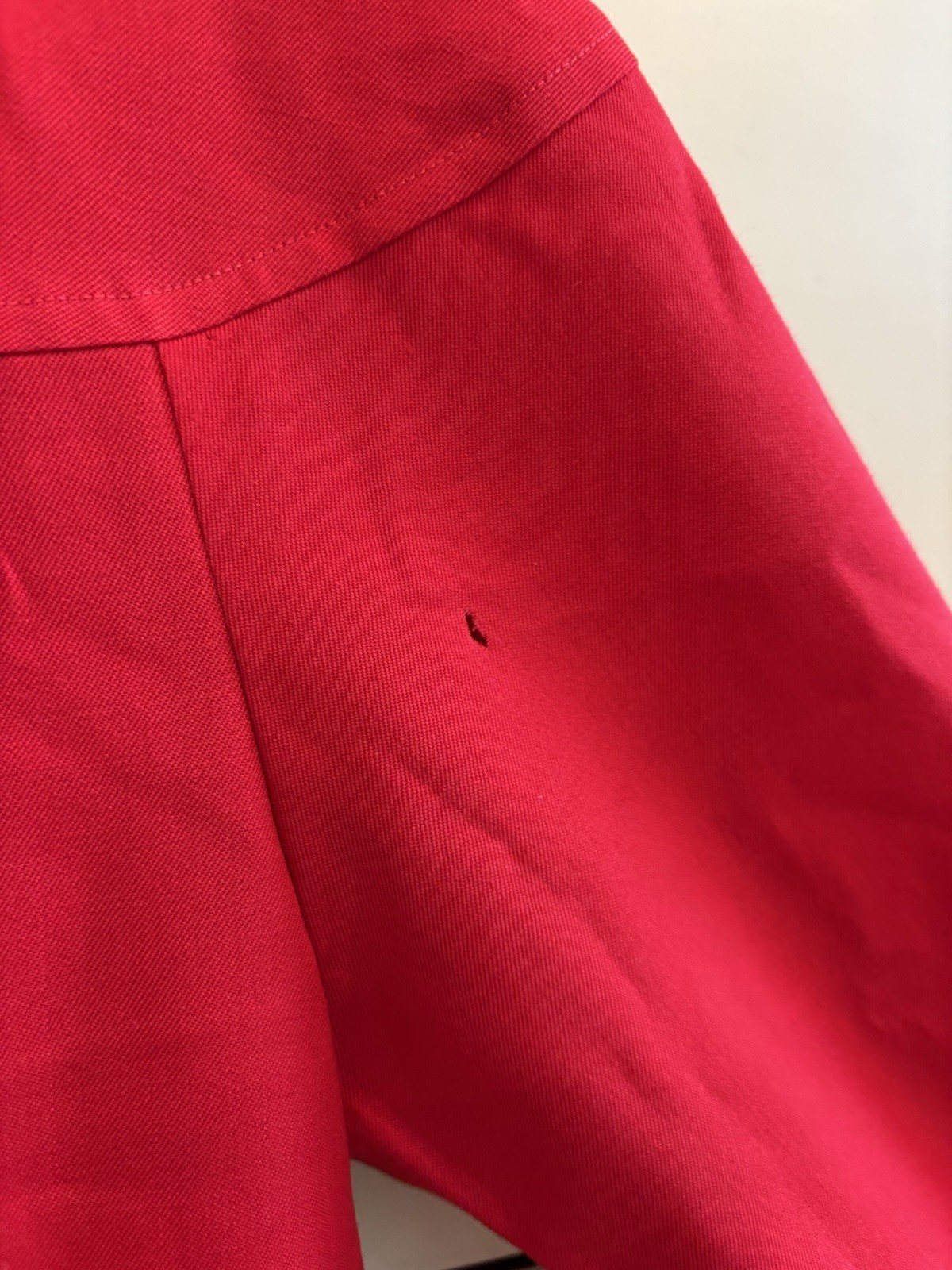 Vintage 1990s Wool Talbots Red Collared Midi Dress Long Sleeve Size 10