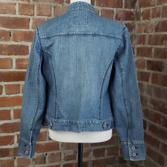 VTG 2007 Levi Strauss Signature Notched Collar Denim Jacket Women S Sample