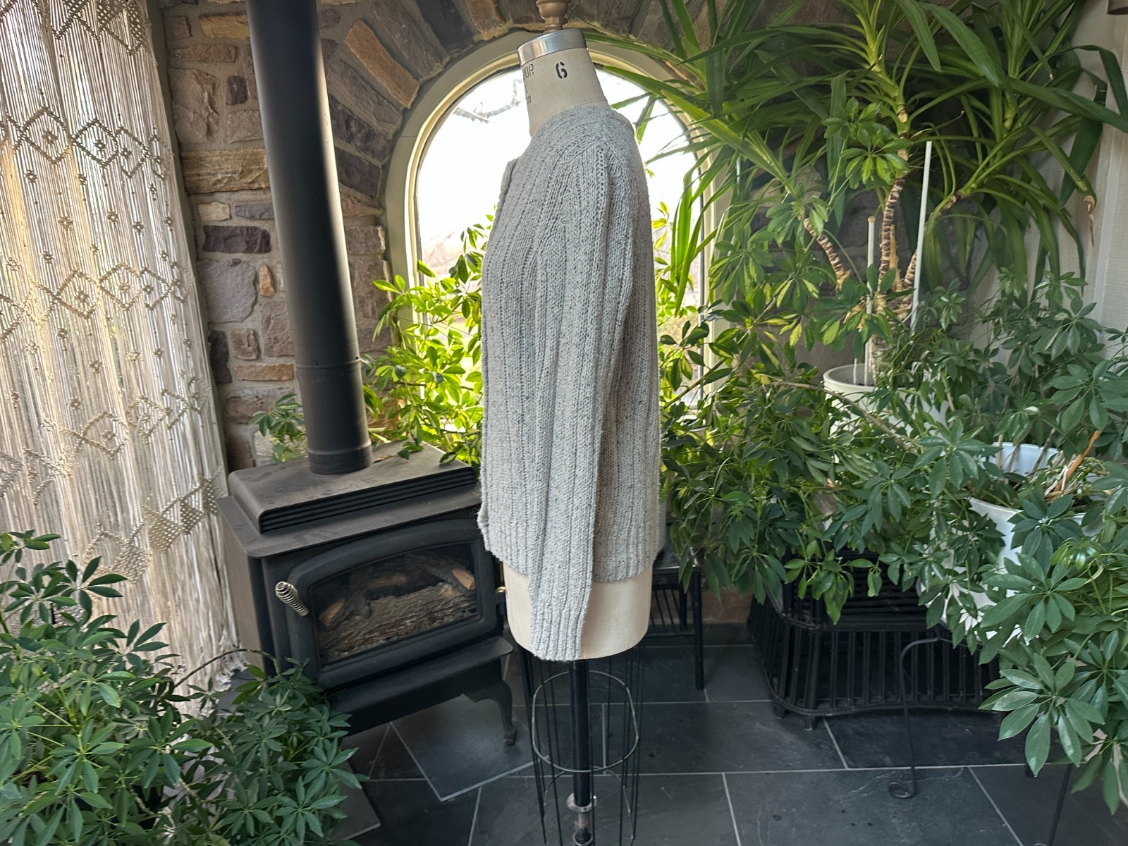 Vintage Geige Long Button Front Silk and Angora Cardigan Robert Scott Ltd