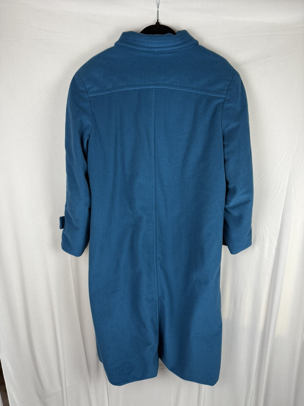 Vintage Kashmiracle by Wellington Made in USA Teal Long Coat 80’s Retro
