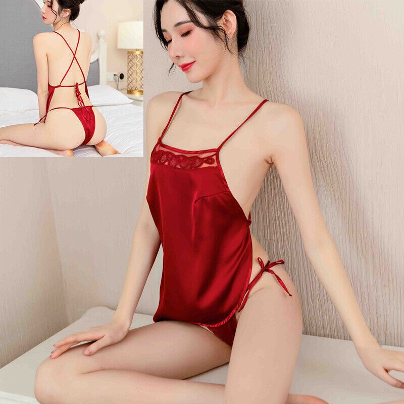 1Set Tops+G-string Women Sexy Lingerie Nightwear Sleepwear Babydoll Underwear