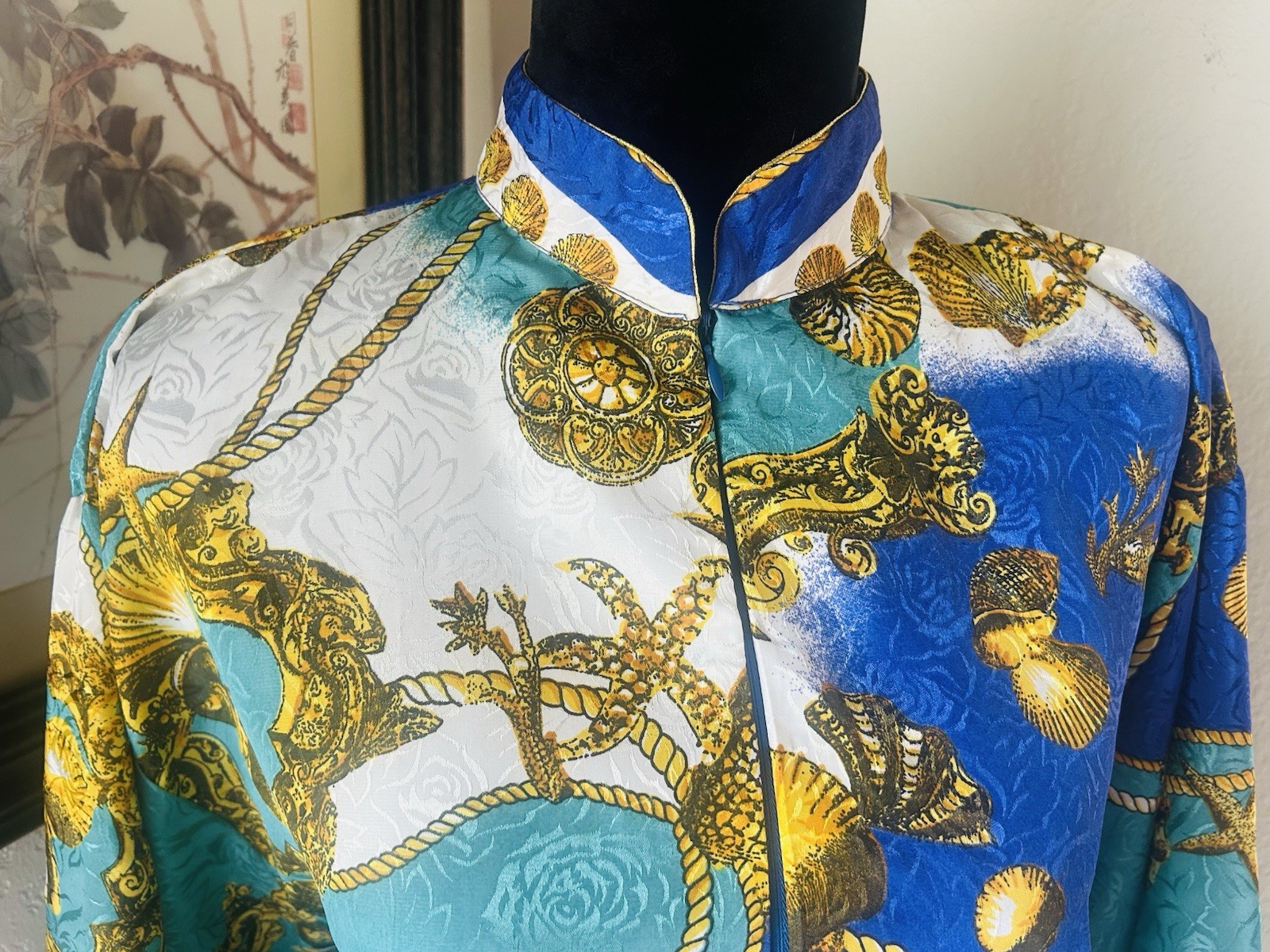 Vintage ‘Santé Classics’ 1980s kaftan lounge dress one size fits most Costal