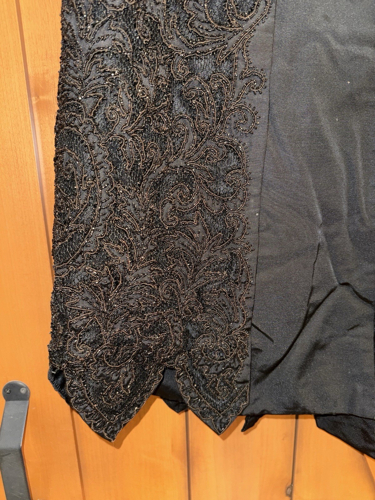 Antique Edwardian Victorian Black Mourning Cape Jacket Beaded Intricate Beadwork