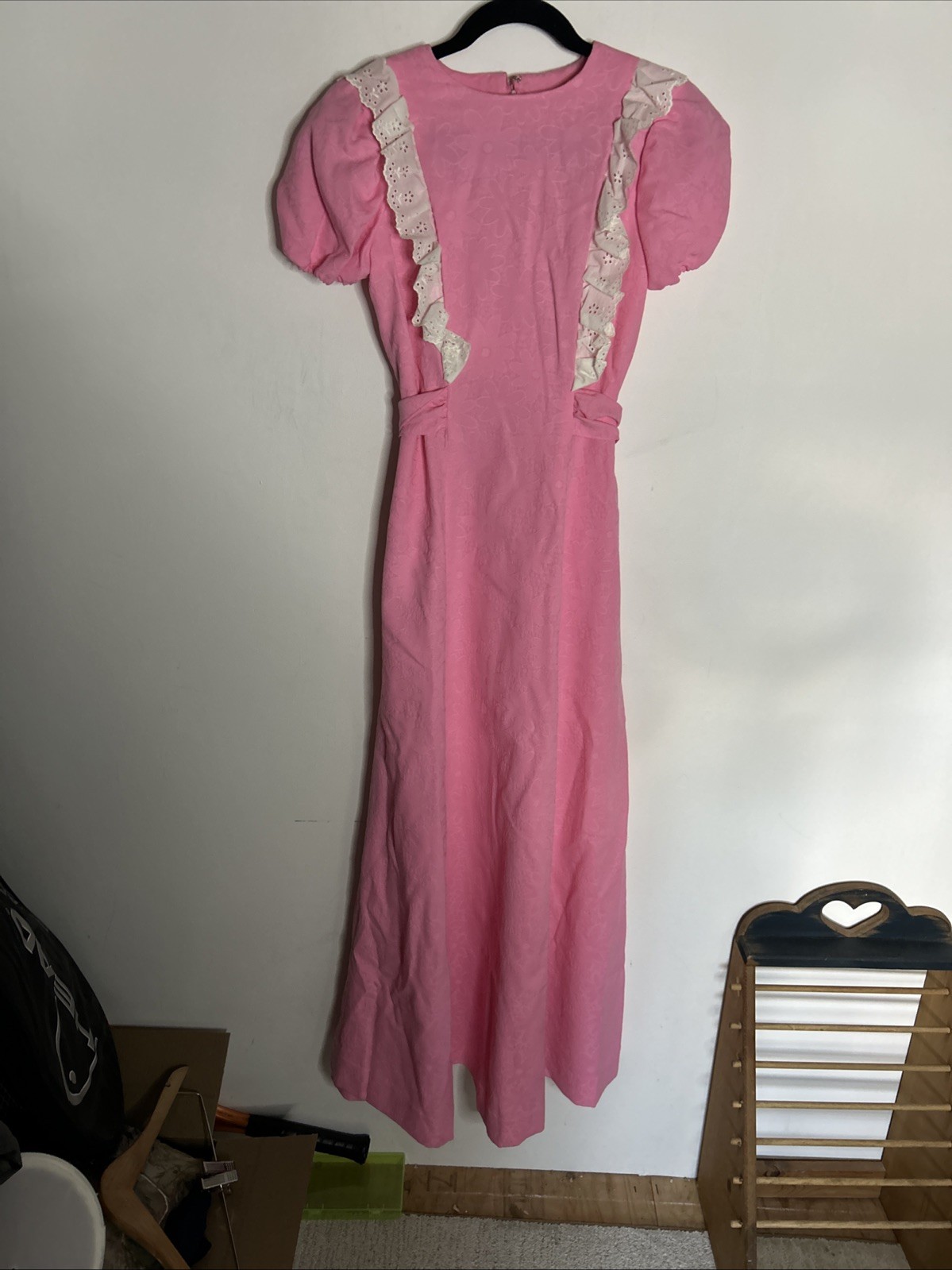 60’s Juniors Vintage Full-Length Dress- Prairie Cottagecore Good Condition Small