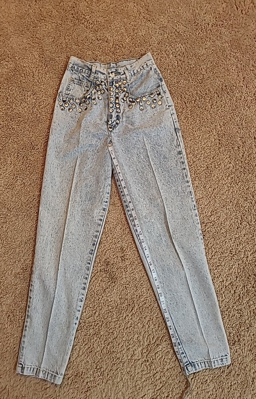 Vintage 1980’s Joujou Blue Jeans ~ Acid Wash Hippy Style ~ Size 5/6