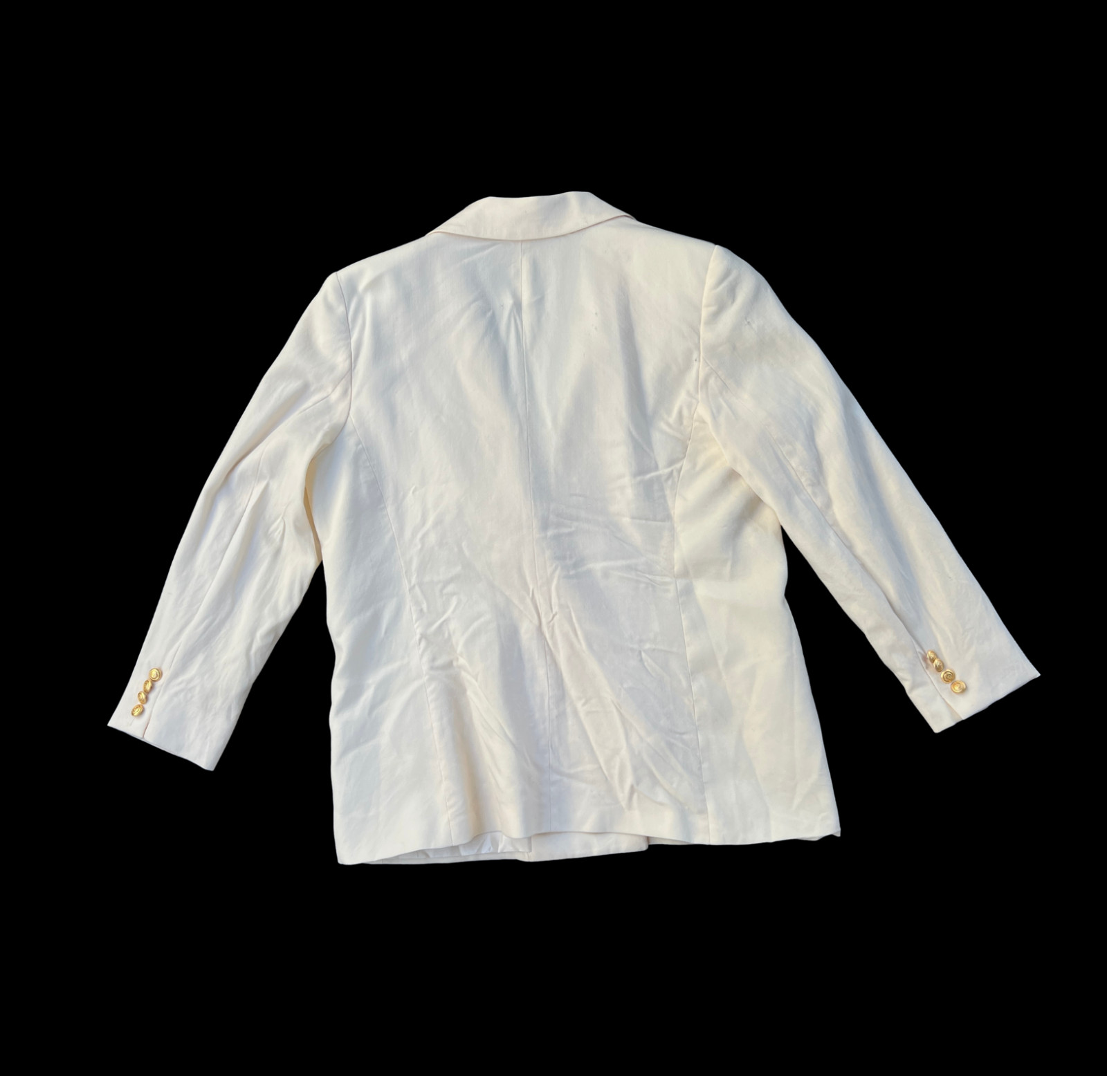 1980s Ivory White Wool Pendleton Double-Breasted Blazer 16b Old Money Preppy