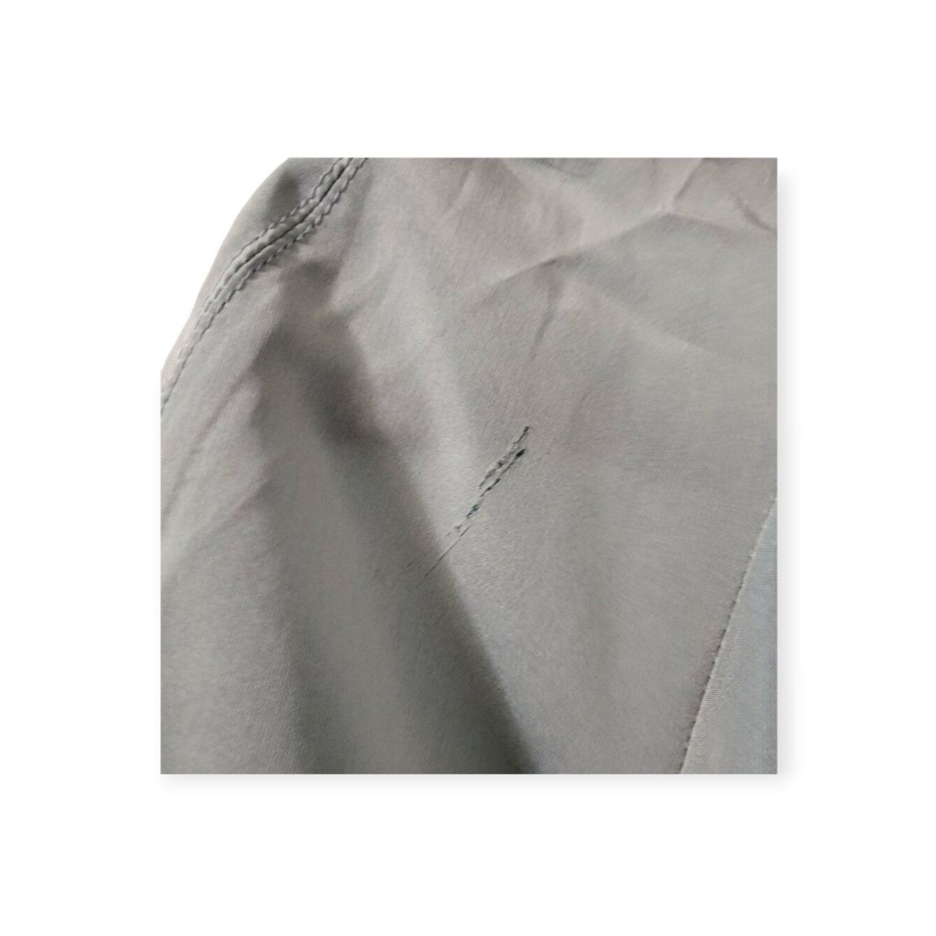 Vintage Silvery Blue Satin Trench Coat Women’s Lightweight Belted Duster Jacket