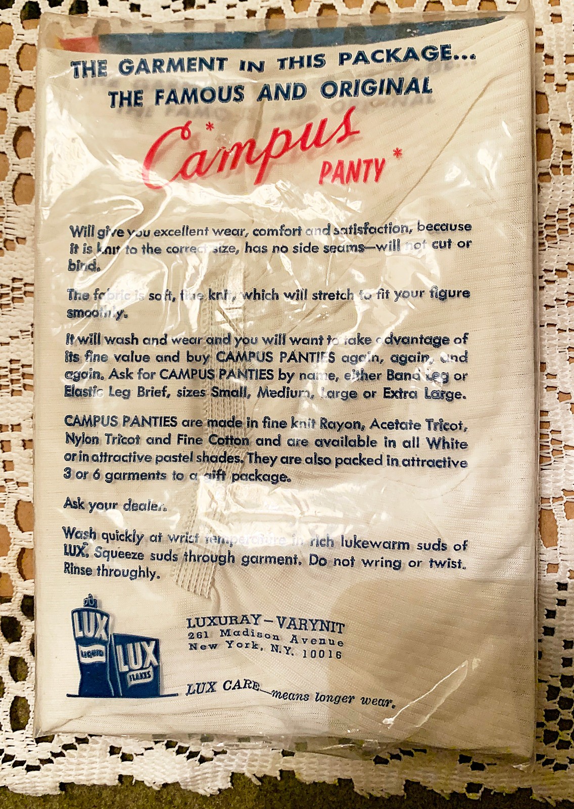 VTG 50’s 60’s NEW CAMPUS GRANNY PANTIES BAND LEG BRIEF UNDERWEAR RETRO XL NOS