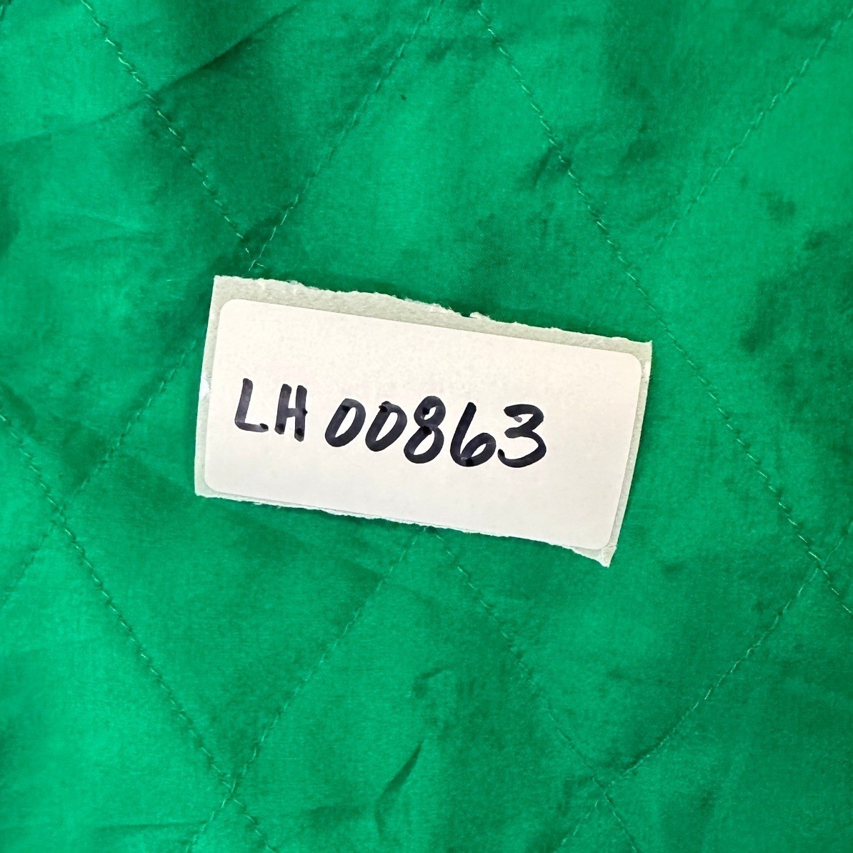 Rhoda Lynne Vintage Quilted Lining Windbreaker Large Green 100% Silk Shell