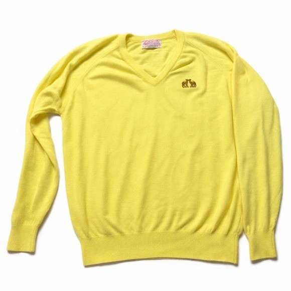 Vintage Lady Pickering Soft Yellow Sweater XL USA