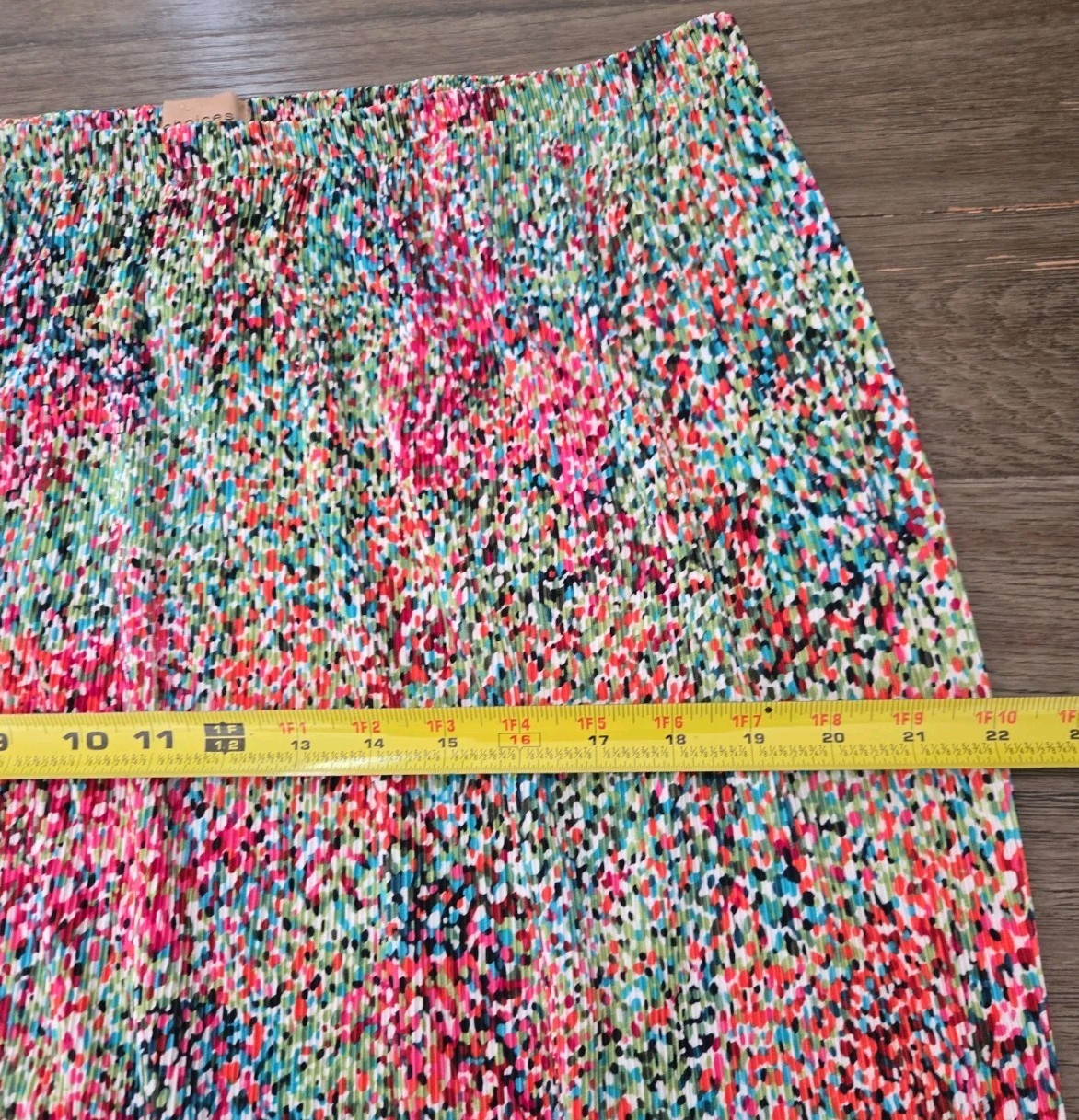 Vintage Y2K Choices Woman 2X Crinkle Pleated Multi Color Abstract Boho MaxiSkirt