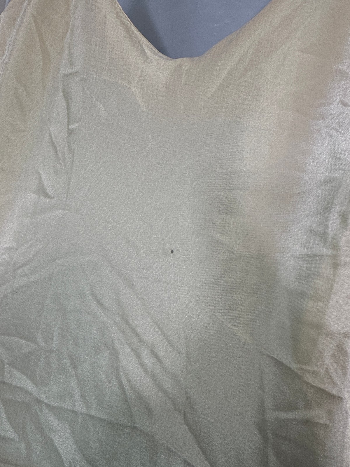 Vintage Mae Dear Paris NY Ivory Cream Satin Slip Maxi Dress Size P Petite ILGWU