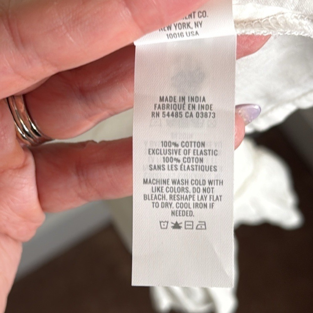 NWT Aerie Corset White Cotton Mini Dress Size Large Bridal Bachelorette