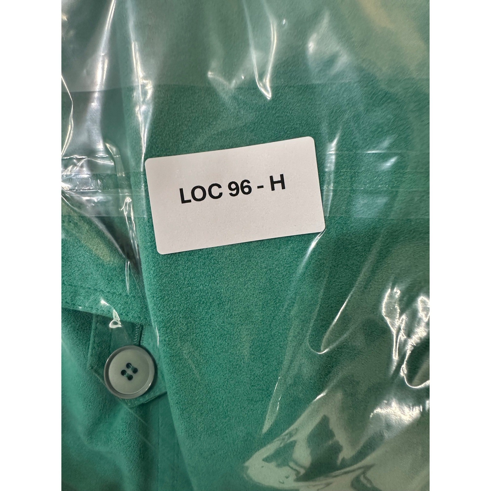 Vintage Ultrasuede Green Mock Neck Button Front Jacket Made in USA Size 12