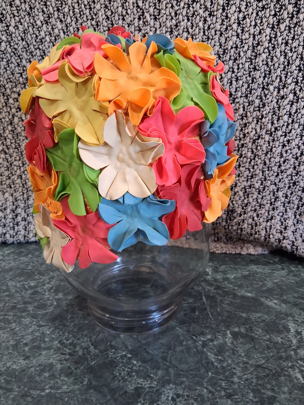 Vtg 1960s 3D Flower Petal Swim Cap Colorful Rubber Bathing Hat Mid Century Retro