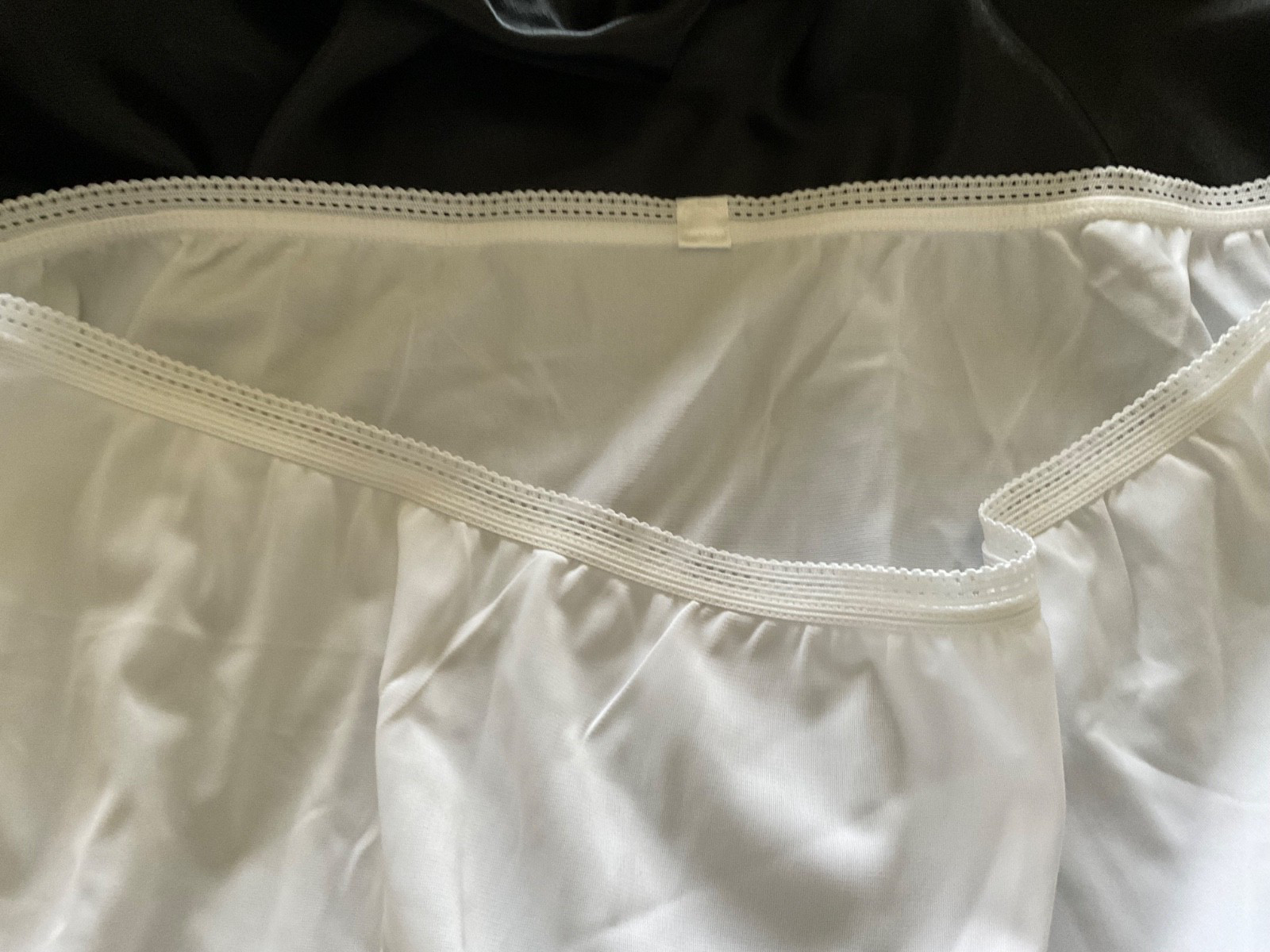 VTG Sears Panty Briefs Silky White Mushroom Gusset Panties Size 11 Granny Pantie