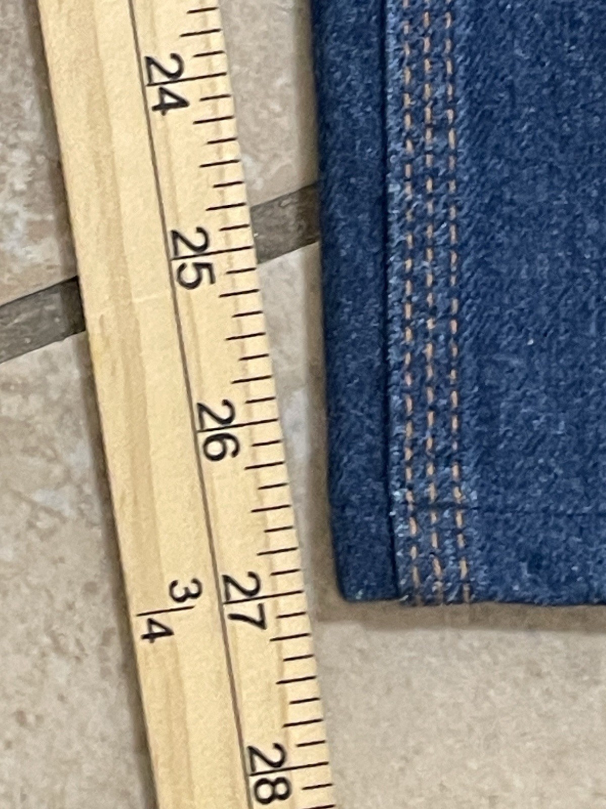 Vtg Levi’s White Label Orange Tab Jeans Custom 24×27 Scovill Zipper Snap Button