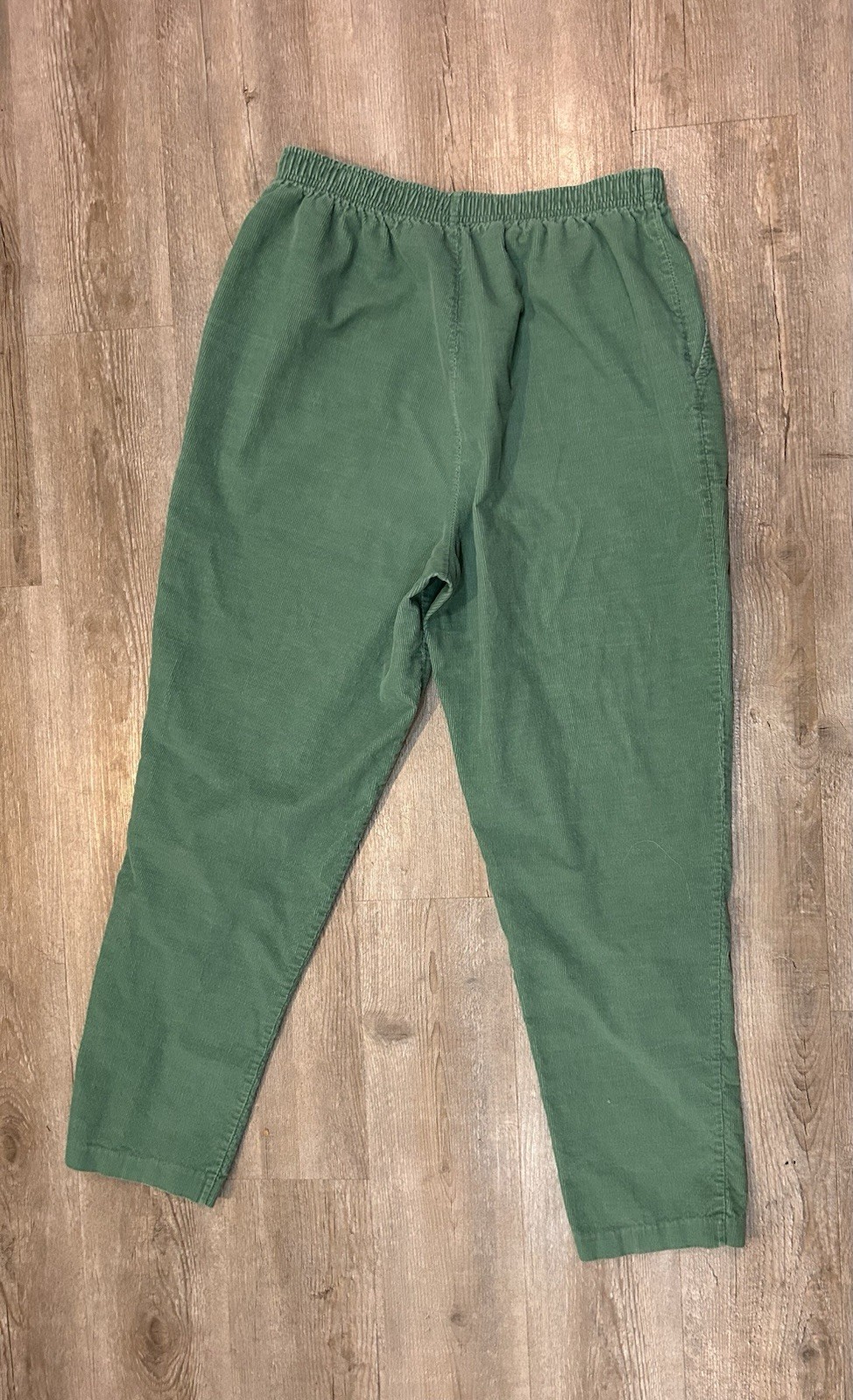 Vintage 80s 90s Corduroy Green Pants The Season Ticket Womens 14 Made In USA