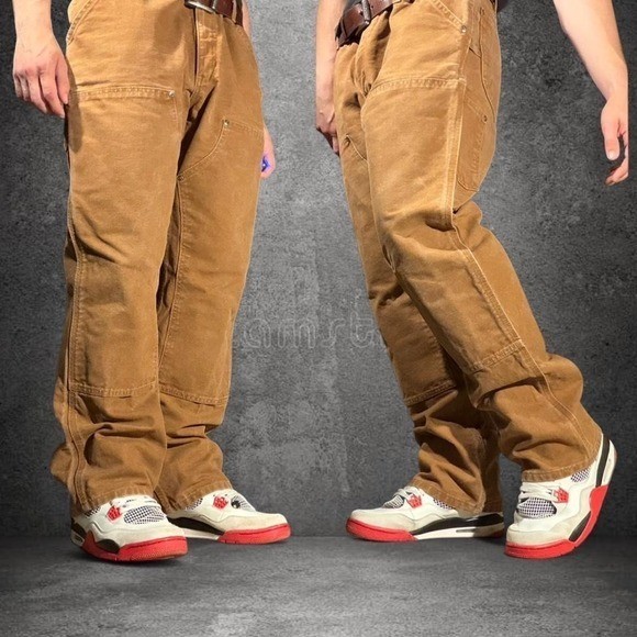 Vintage Carhartt brown double knee carpenter work pants Size 16×32