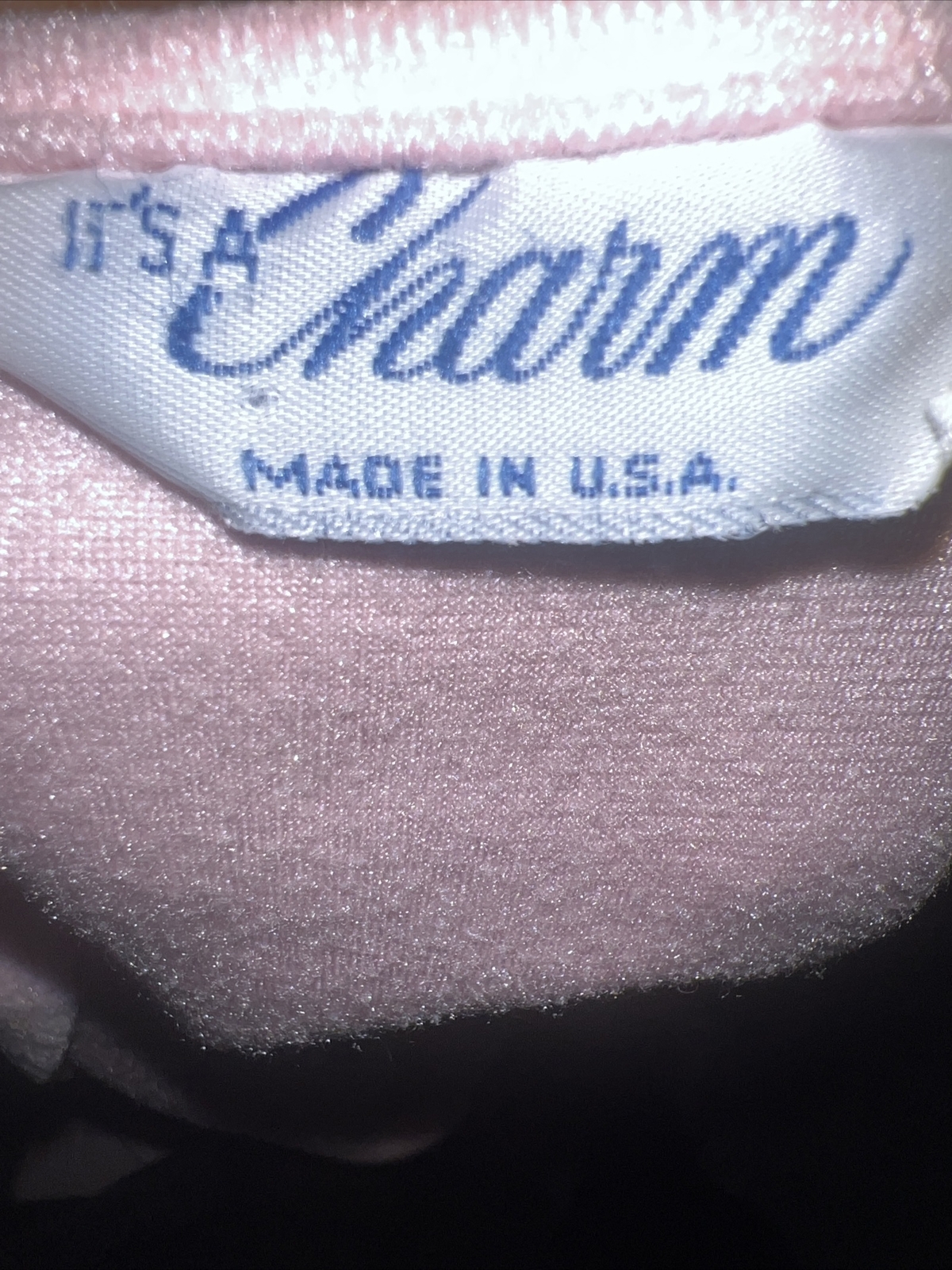 VINTAGE IT’S A CHARM BABY PINK BLUE SIZE MEDIUM FLEECE ROBE