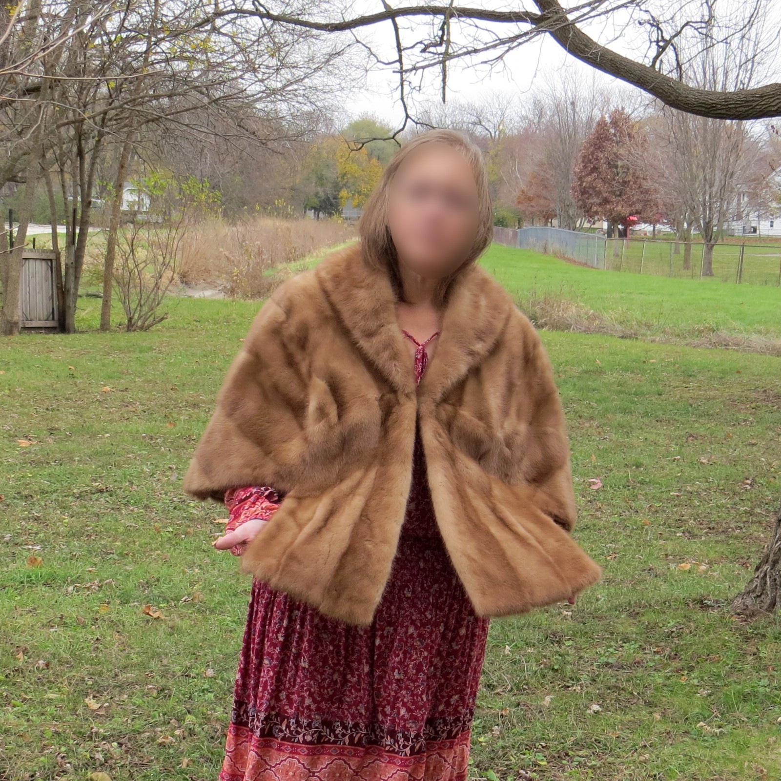 70’s Mink Stole Luxurious Autumn Haze Fully Lined Vintage from Cox’s Waco TX