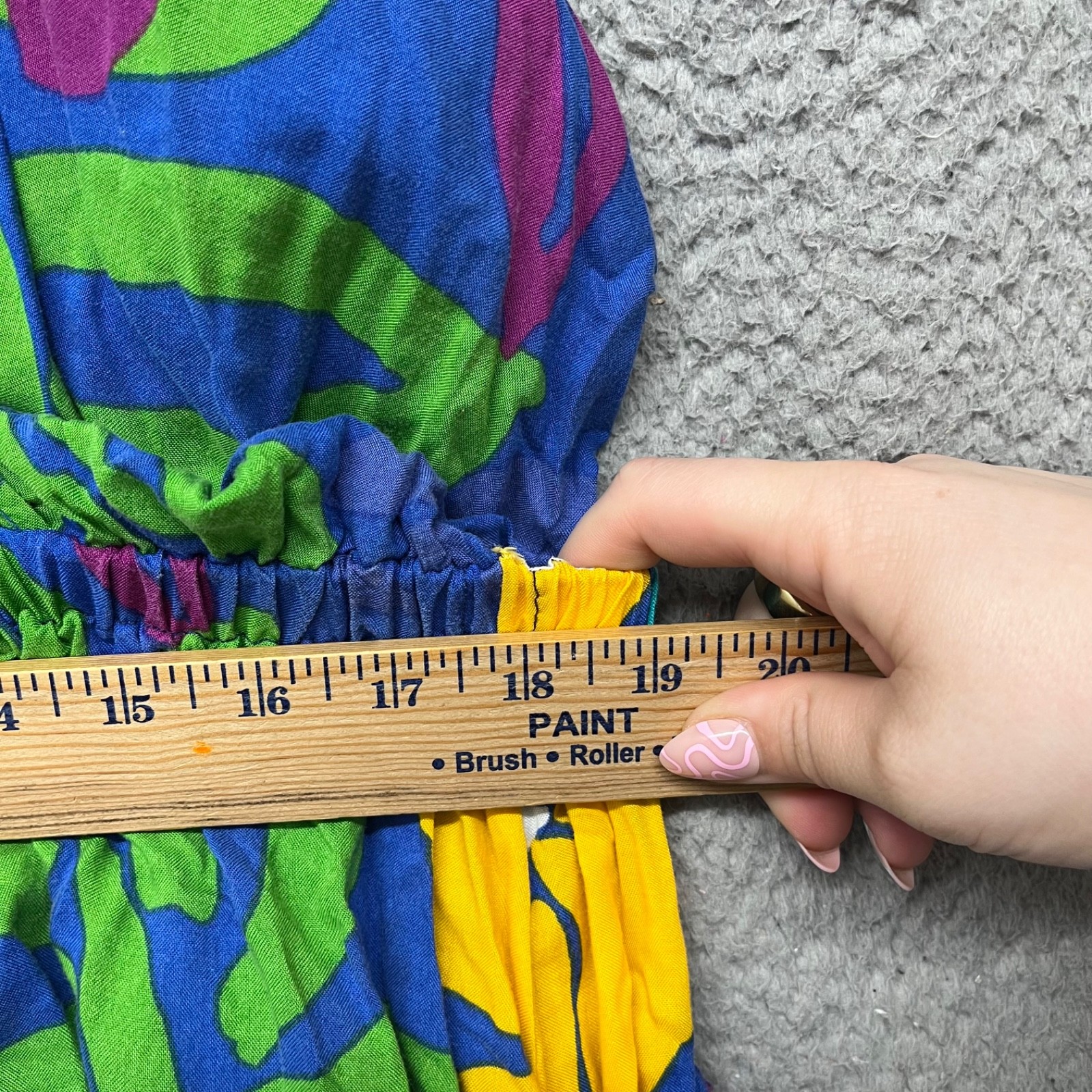Vintage Tropical Halter Dress Womens S Colorful Hawaiian Resort Wear Retro Beach