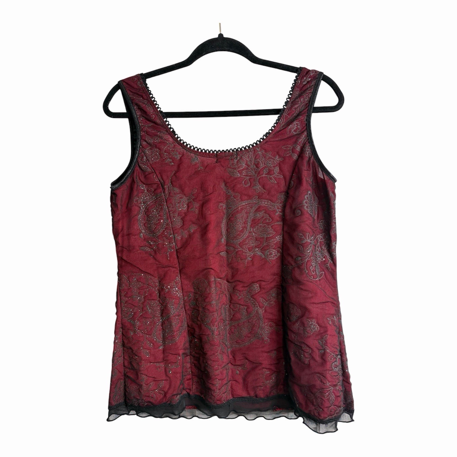 VTG Cocomo Victorian Lace Sleeveless Top Large, Renaissance, Witchy, gothic