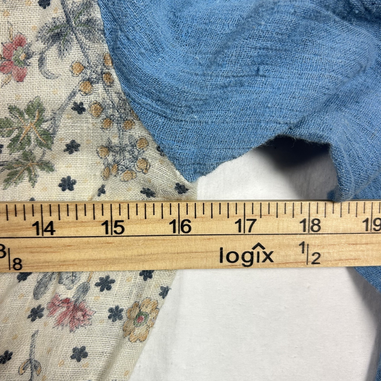 VTG Y2K You Babes Cottagecore Prairie Peasant Boho Shirt Denim Womens Size Med