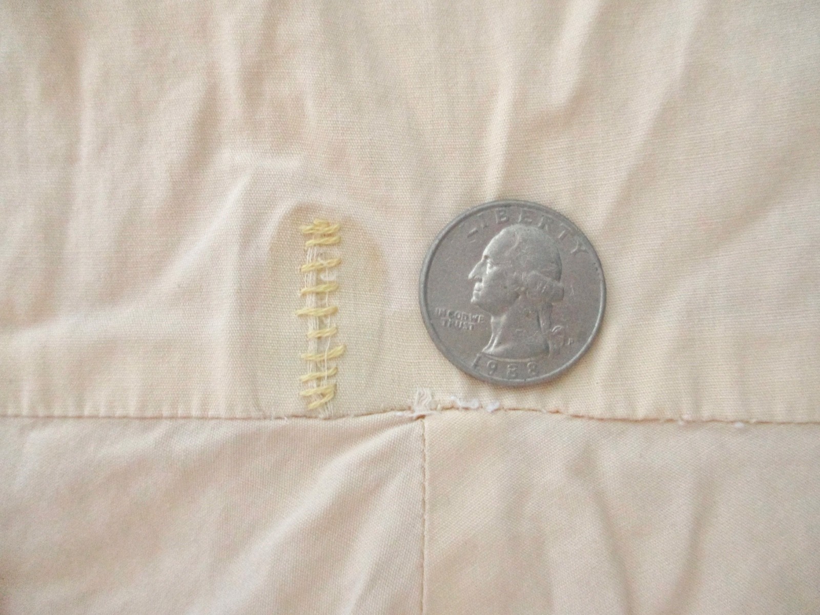 Vtg 40s 50s butter yellow Sanforized cotton dress smocked bodice pockets belt XS