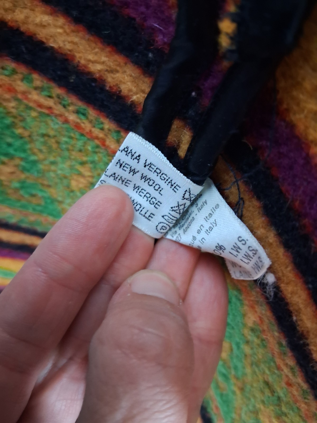 Vintage Byblos 1970’s Blanket Coat by Gianni Versace 100% Wool Unique RARE