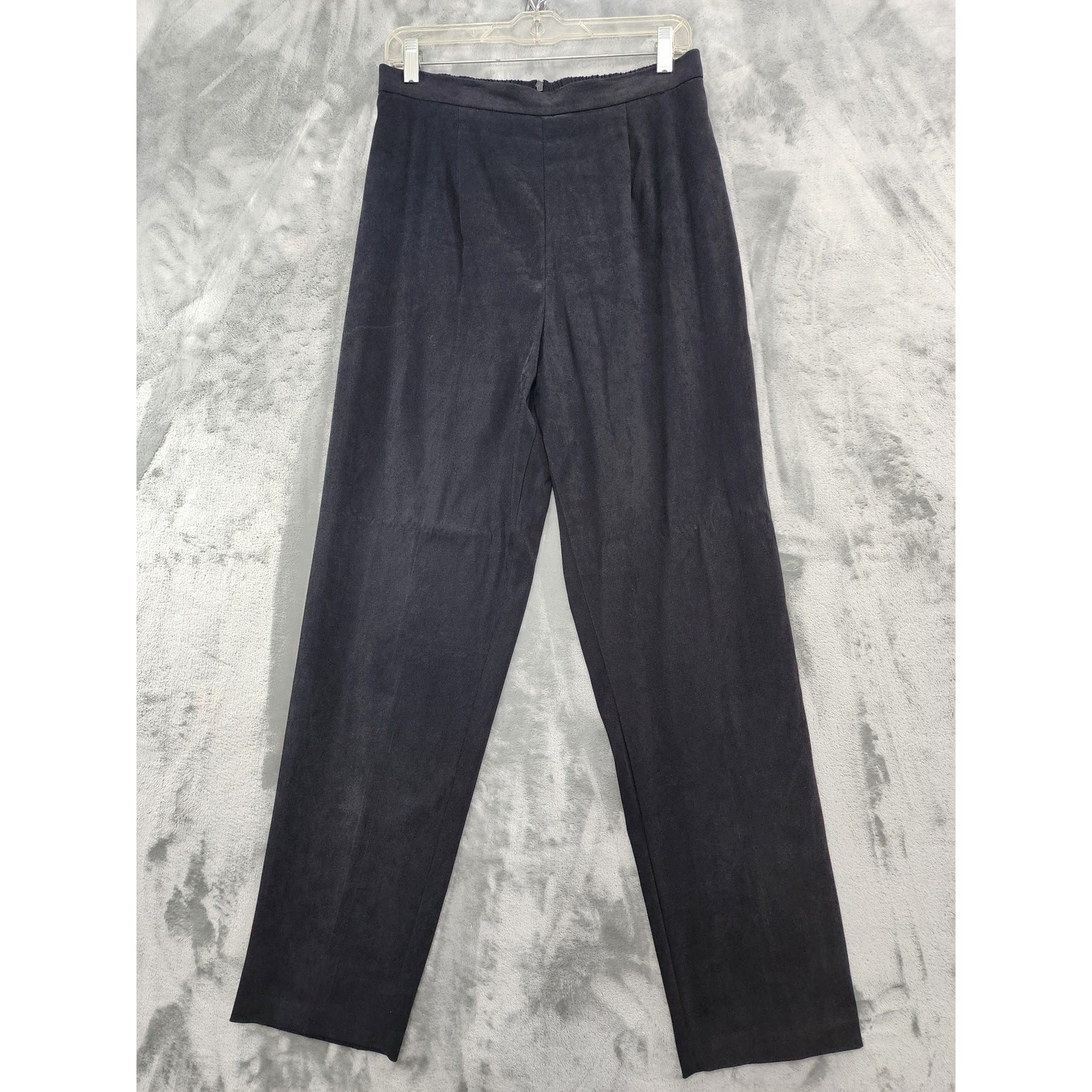Vintage R&K Originals Pant Suit Womens 12 Black Burgundy Gold Embroidered Sueded
