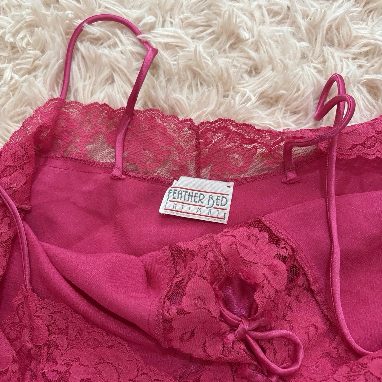 Vintage 1980s Featherbed Intimates Lingerie Slip Size Large