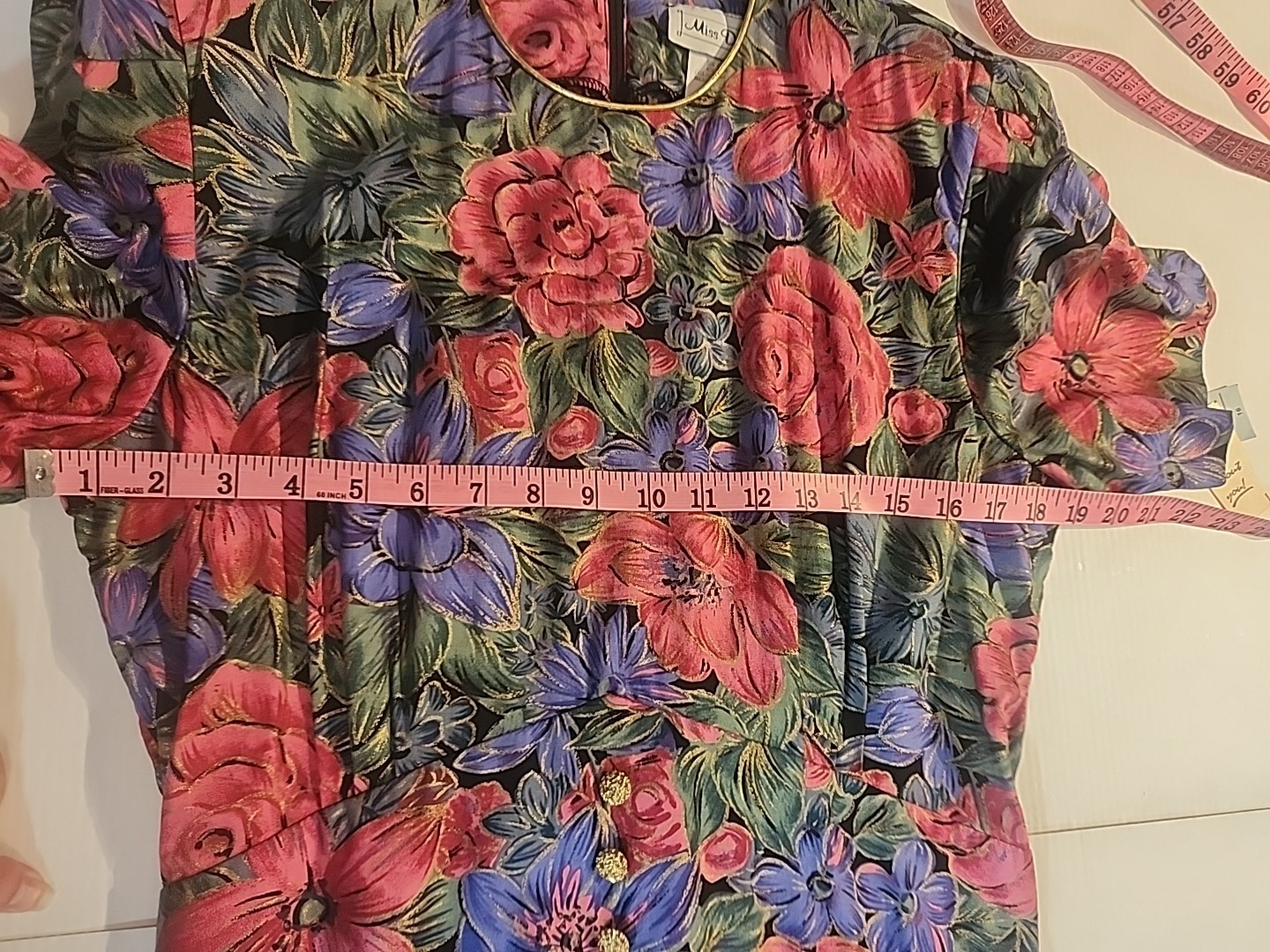 Vintage Miss Dorby Pink Purple Floral Maxi Dress Size 16 NWT