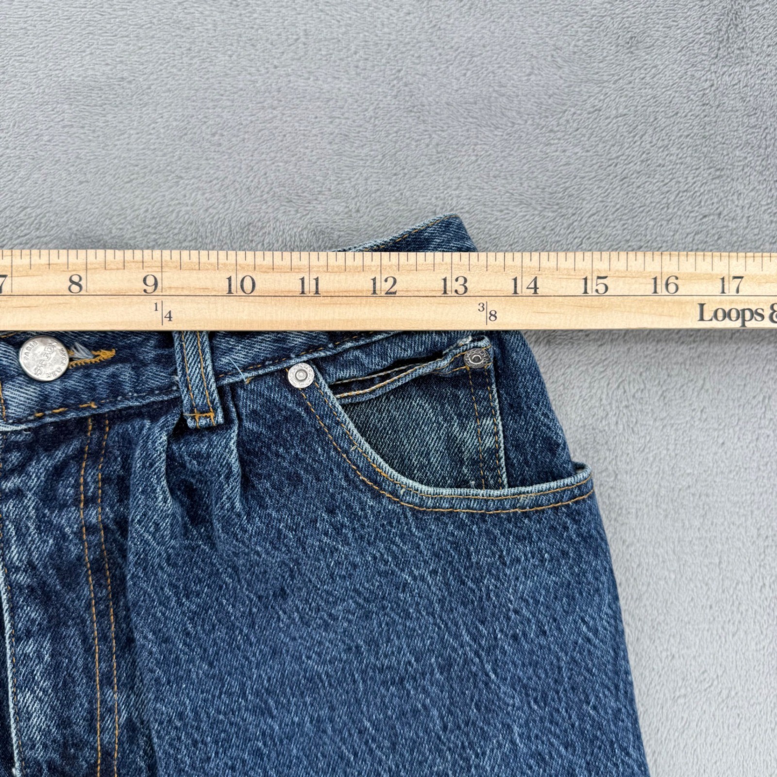 Vintage Sasson High Waisted Mom Jeans Denim Made in USA Tapered Leg Size 27?