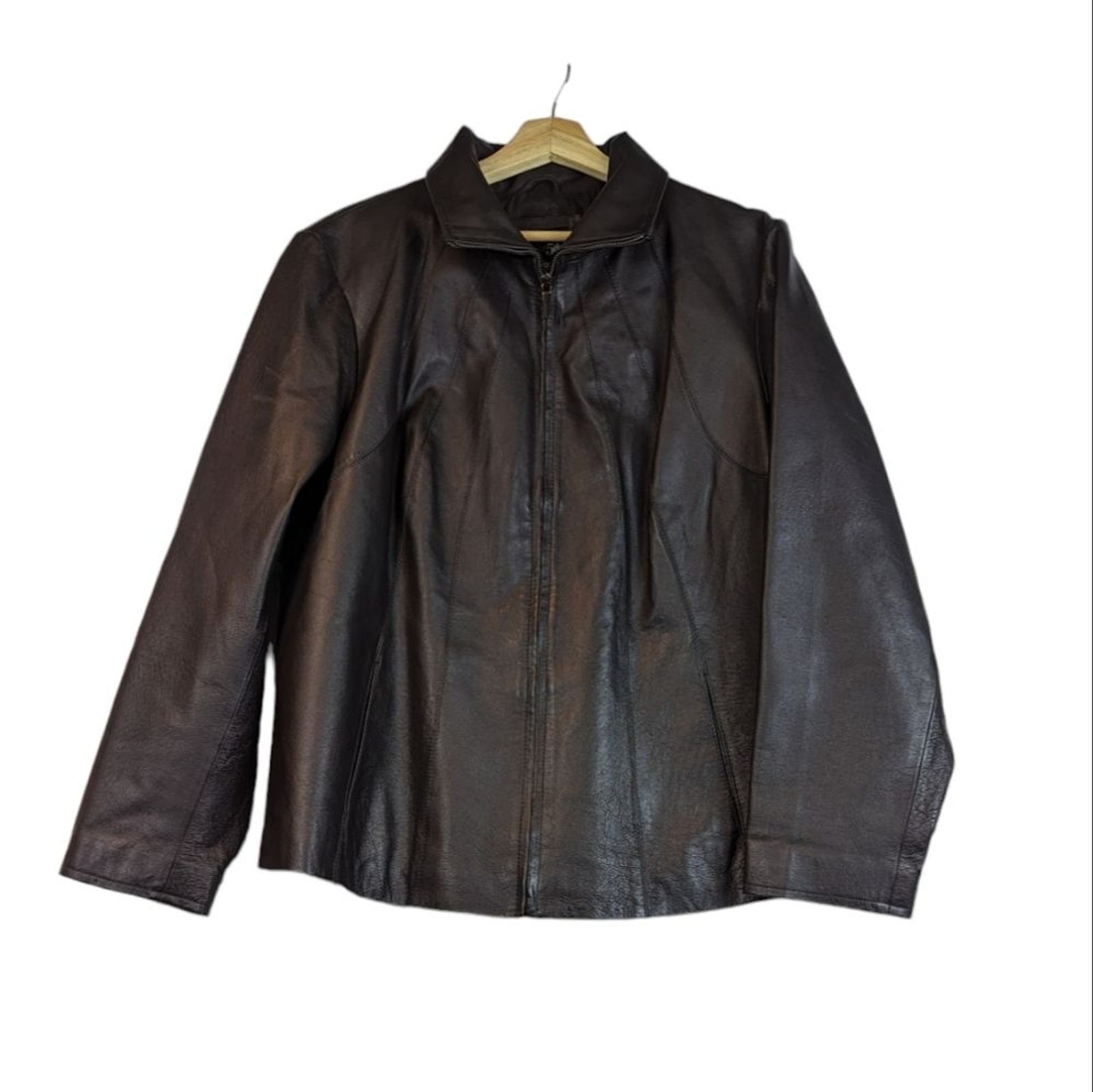 East 5th Brown Genuine Leather Jacket Women’s Size 1 Extra