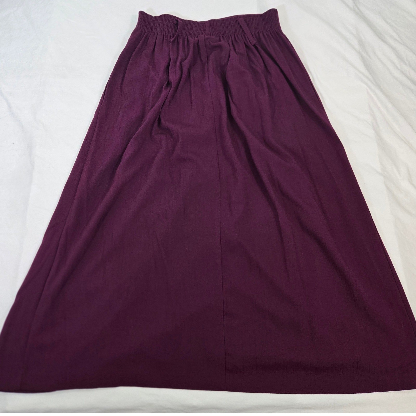 Vintage 80s Briggs New York Culottes Pants Skirt Womens 4 Purple Split Pleated