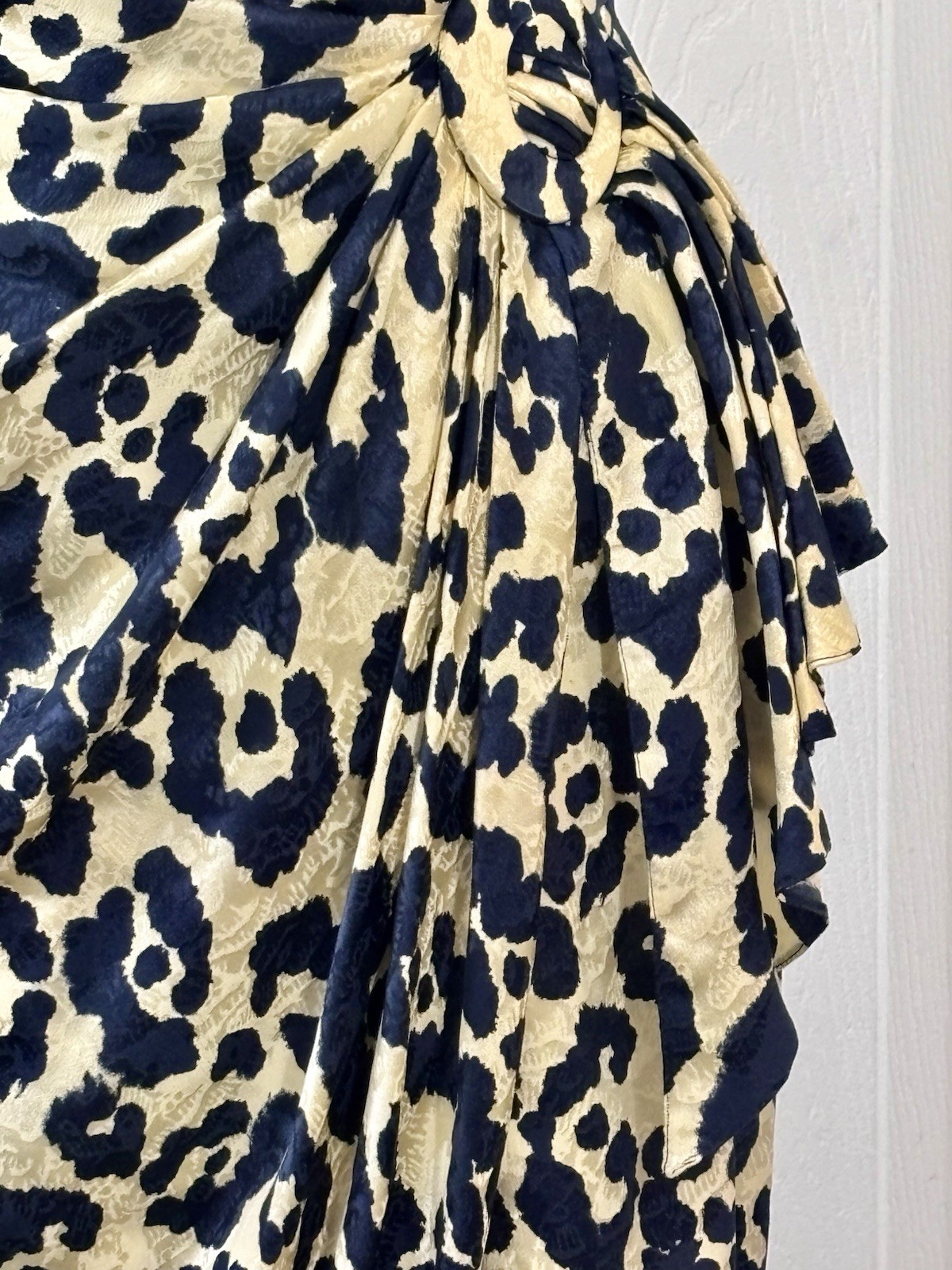 Vintage 1988 S.I.L.K.S St Gillian Silk Leopard Cocktail Dress Deadstock 6