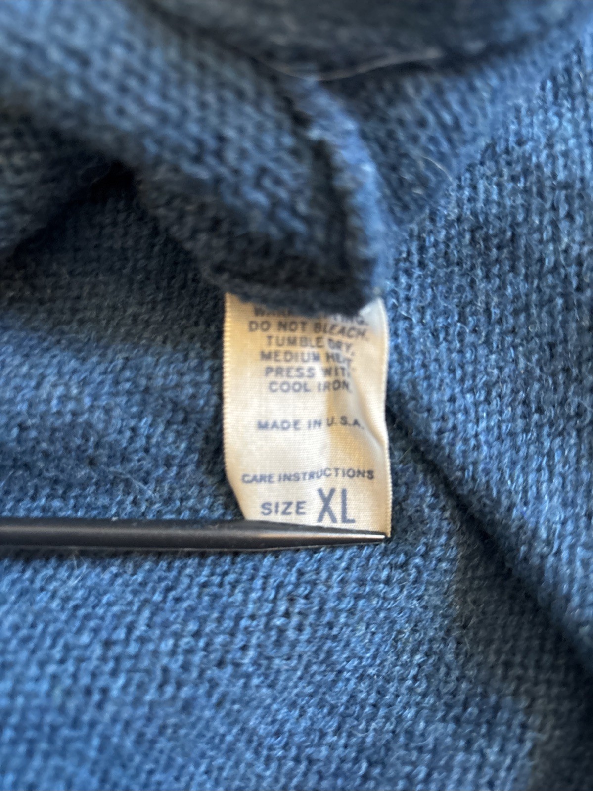 Vintage Jantzen Scotch Tumbler Sweater Vest XL Blue Wool Knit Grandpa