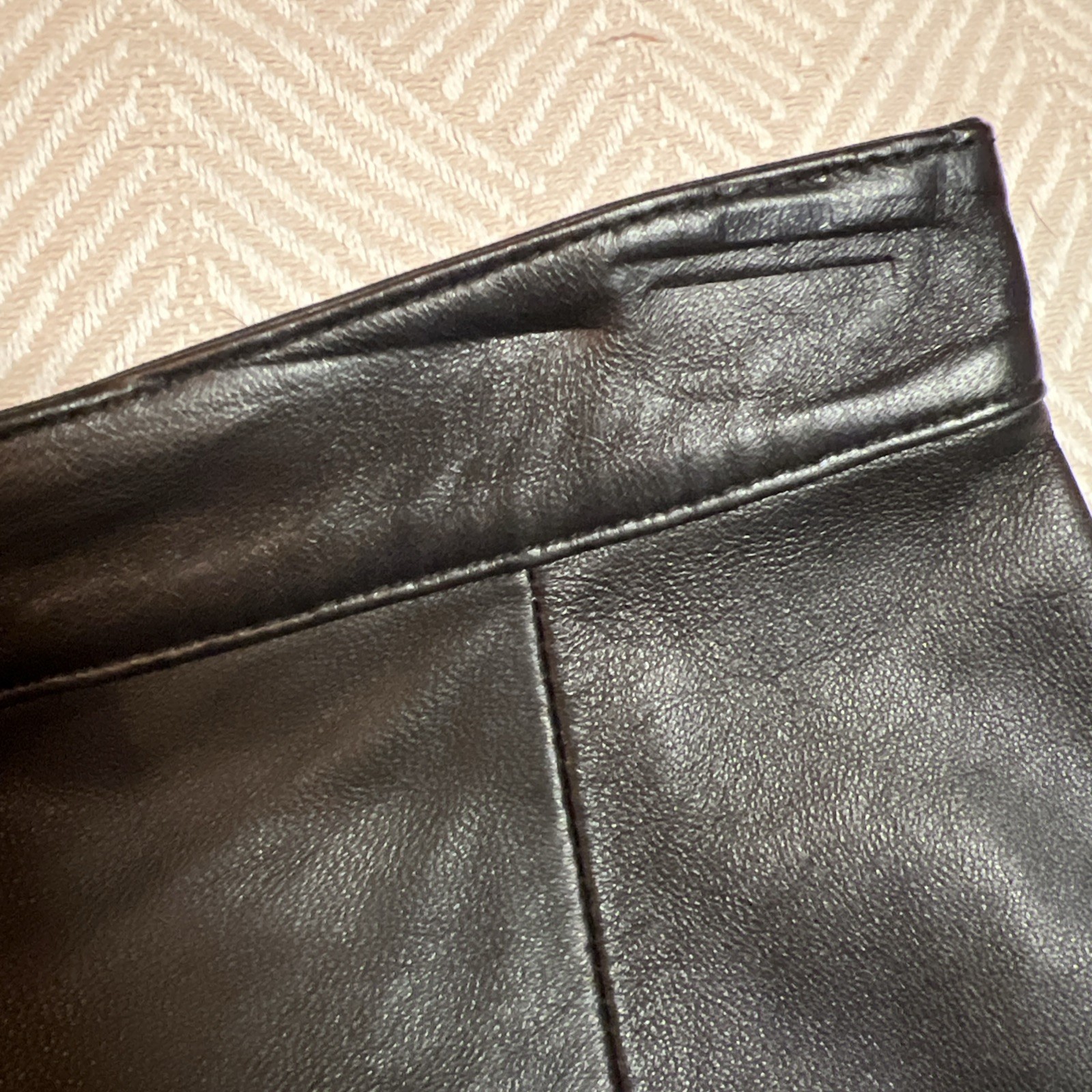MARDINI Black REAL Leather Lined Pencil Skirt NWT Pinup Retro Goth Vintage